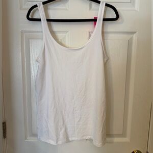 Lilly Pulitzer Tabbie Tank Classic Resort White Camisole
